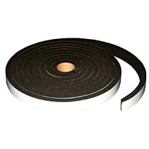 SPONGE NEOPRENE STRIPPING WITH ADHESIVE 1/2 INCH WIDE X 1/2 INCH THICK X 15 FEET LONG
