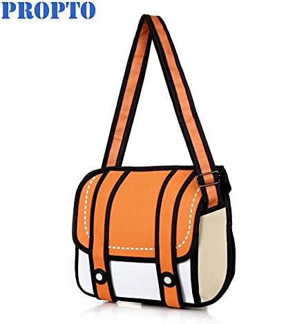 ProPto(TM) Fashion Cartoon Funny Camera Comic 3D Camera Bag Shoulder Messenger Bag Handbag for Women (Orange)