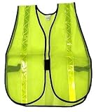 Lime PVC Nylon Mesh Safety Vests w/ 1 3/8