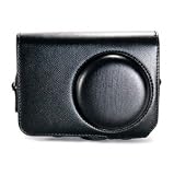 COSMOS Black Leather Case Cover Bag For Nikon CoolPix P300 Camera + Cosmos cable tie