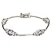 Jewelry : Sterling Silver Genuine Amethyst and Blue Topaz Bracelet