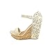Not Rated Isabella Women US 10 Ivory Wedge Sandal