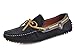 HAPPYSHOP(TM Men's Genuine Leather Polishing Color Slip-on Driving Shoe Loafer Flats