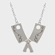 Silver Star CHROME MEAT THE CLEAVERS Pendant Necklace