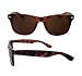 Tortoise Shell Classic Wayfarer Style Vintage Retro 80's Sunglasses + Case