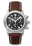 Blancpain 2385F-1530-63B Leman Black Dial Leather Calf Men's Automatic Chronograph Flyback Watch