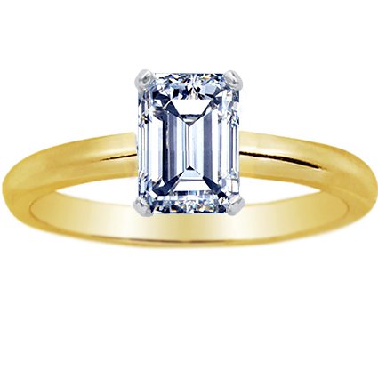 Best 14K Yellow Gold Independently Appraised Solitaire Engagement Ring with a 5.03 Carat H-J Color VS1 Clarity Emerald Cut Diamond (5.03 cttw) Guides