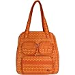 Sunset Orange Lug Round Trip Polka Dot Puddle Jumper Overnight Tote Bag
