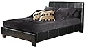 Hillsdale 1329BQR Hawthorn Bed Set, Queen, Black Leather