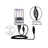 USB Sync Charge Cable with OneTouch Hotsyn Button for Sony Clie PEG N710C with Bastens Help CD