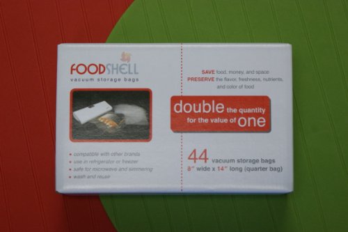 Fooshell Vacuum Storage Bags, Quarter Size (44bags)