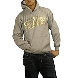 G Unit - Mens G-unit Gray hoodie sweatshirt. 100% authentic item made with high quality fabric. Small gold embroidered logo on back and large gold painted logo on front. Great item for hip hop fans and urban-wear fans.