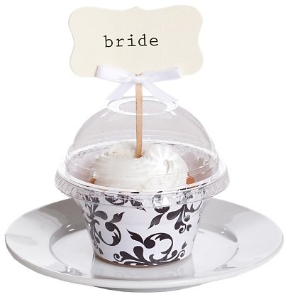 Dress My Cupcake Single Cupcake Favor Domes with Hole, Set of 100 Dress My Cupcake Single Cupcake Favor Domes with Hole, Set of 100