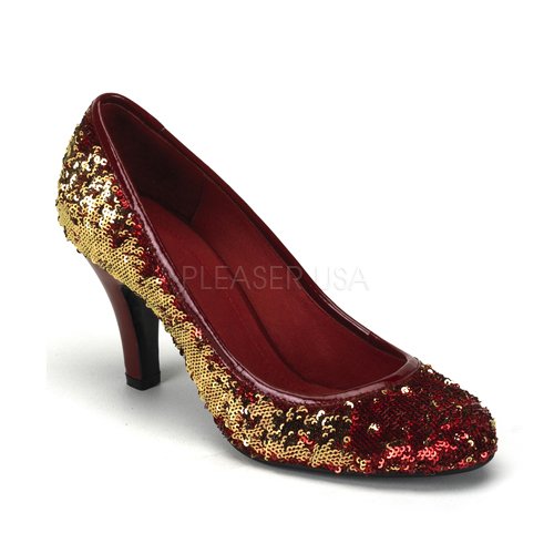 Bordello by Pleaser Women's Ravish-08Sq Pump,Red Sequins,10 M US