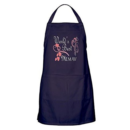 CafePress Best Memaw Hearts Kitchen Apron with Pockets, Grilling Apron, Baking Apron