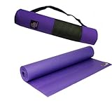 Yoga Kit:Non Slip yoga mat 4mm Purple & Purple Light Bag