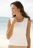 Full-coverage Interlock Tank, White, Medium