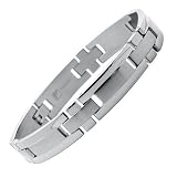 Titanium ID Link Bracelet Satin High Polish 8