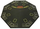 Black 4-Fold Octagon Poker/Blackjack Table Top