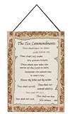 TEN COMMANDMENTS religious tapestry wall hanging decor TEN COMMANDMENTS religious tapestry wall hanging decor