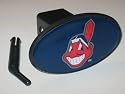 CLEVELAND INDIANS Team Logo 6" x 3" Trailer Hitch Cover