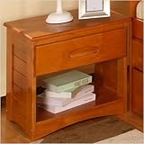 Honey One Drawer Nightstand in Rich Honey Lacquer