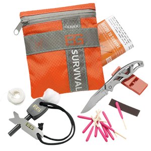 bear grylls knives gerber:New Gerber Bear Grylls Basic Kit Waterproof Bag Gerber Mini Paraframe Knife Emergency Whistle