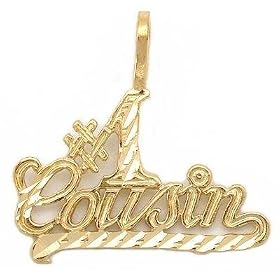 #1 Cousin Charm Diamond-Cut 14k Gold 13mm