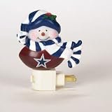 Dallas Cowboys 5 Snowman Night Light - NFL Football