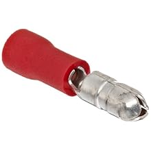 Morris Products 12042 Bullet Disconnect, Vinyl Insulated, Red, 22-16 Wire Size 0.157"   (Pack of 100)