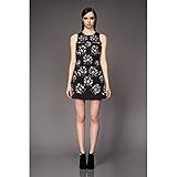 (シンシア ローリー) Cynthia Rowley レディース ドレス カジュアルドレス Bonded Satin A-Line Dress with Printed Appliques 並行輸入品