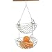 RSVP Chrome 2 Tier Hanging Wire Fruit Basket NEW