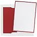 Kitchen & Housewares : Deckle-Edge Flat Card Invitations 20 pk. - Crimson/ White