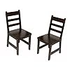 Lipper International Child's Set Of Two Chairs - Espresso