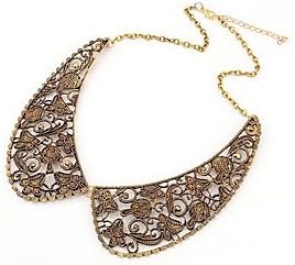 Ruisilp European and American retro palace carved hollow fake collar collar sweater chain N224