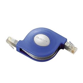 【クリックで詳細表示】ELECOM Cat5準拠携帯巻取LANケーブル LD-MCTU/BU2
