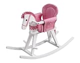 Baby-to-Kids White Painted Wood Convertible Rocking Horse
