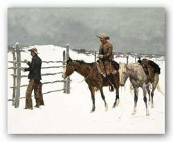 The Fall Of The Cowboy by Frederic Remington 20"x16" Art Print Poster