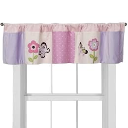 Tiddliwinks Window Valance - Plum Butterfly