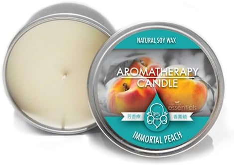 Meridian Essentials Aromatherapy Candle - Immortal Peach 6 Oz