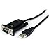 StarTech.com 1 Port USB to Null Modem RS232 DB9 Serial DCE Adapter Cable with FTDI, Black (ICUSB232FTN )