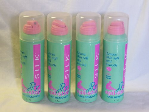 Lot of 4 ~ Epil-Stop SILK ~ Rose Scented Foam Spray Hair Remover Removal