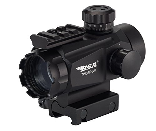 Bsa optics tactical weapon illuminated red and green dot with mul…