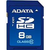 A-DATA 8 GB SDHC Class 10 Flash Memory Card 8GSDHC10 (Blue)