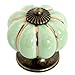 Buytra Ceramic Handle Pull Knobs Cabinet Pumpkin Door Cupboard Drawer Locker