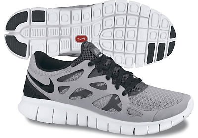 Nike Free Run 2 Mens Running Shoes Wolf Grey Black 443815 001