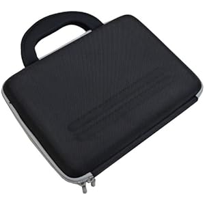BLACK HARD NETBOOK MICRO LAPTOP NOTEBOOK CARRY CASE BAG SLEEVE WATER RESISTANT FOR ACER ASUS SAMSUNG DELL SONY HP TOSHIBA NET BOOK SIZES 10.1