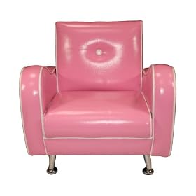 Mini Nony S PVC Chair (Baby Pink/White Piping)