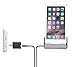 iPhone Charging Dock Kit by La Zuzzi, (Silver), Includes Adapter & Lightning Cable, Docking Station For iPhone 7/7 Plus, iPhone 6/6S/6 Plus, iPhone 5/5S, iPod Touch 5, Apple Accessories Collection!