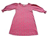 Long Sleeve 100% Cotton Girls Nightgown in Rose Pink Hearts Ages 2-14 years